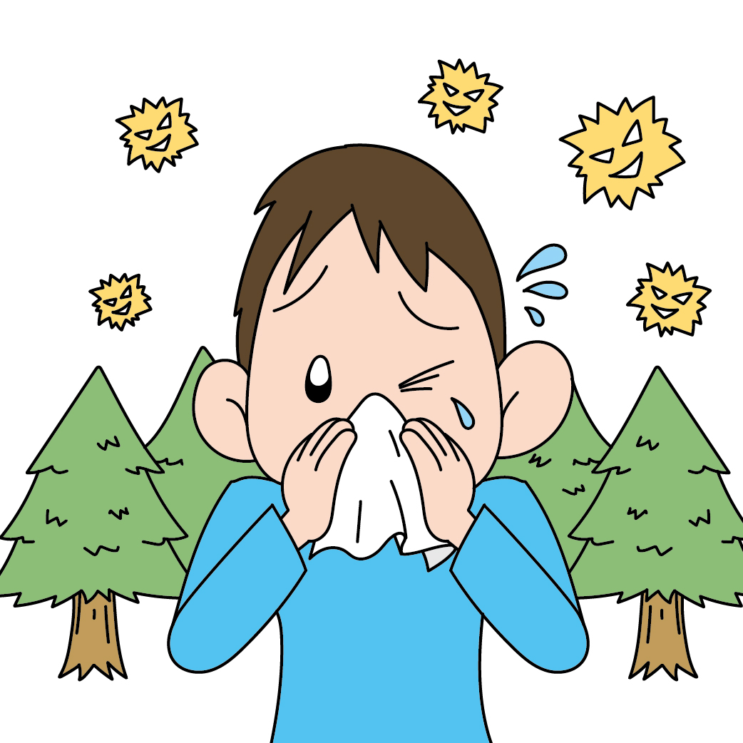 花粉症で鼻水が止まらない男性 – 無料イラスト素材ならイラストック