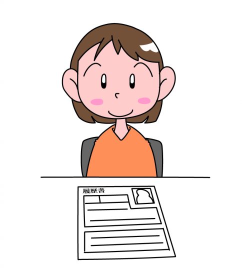 面接にきた女性