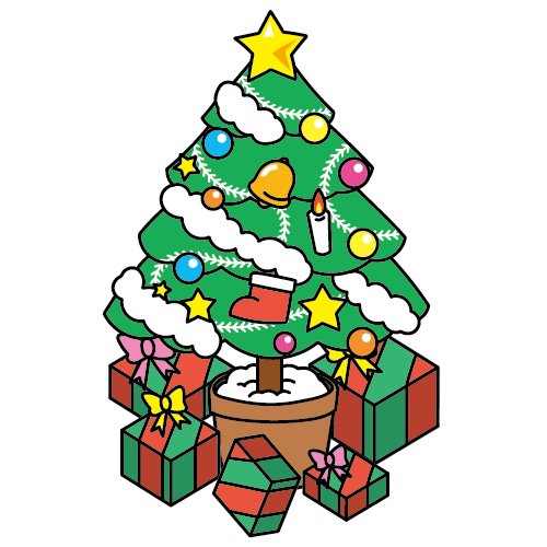 プレゼントとクリスマスツリー 無料イラスト素材ならイラストック
