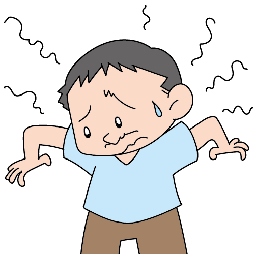 体臭が気になる男性 無料イラスト素材ならイラストック