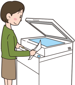 書類をコピーする女性 – 無料イラスト素材ならイラストック