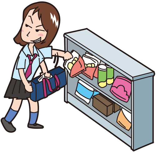 コンビニ5 万引き 無料イラスト素材ならイラストック